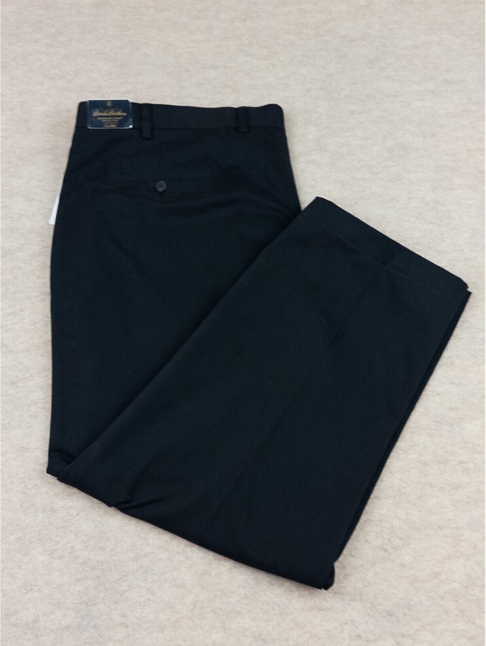 Brooks Brothers Advantage Chino Clark Wrinkle Free Pants W44 L30 Black